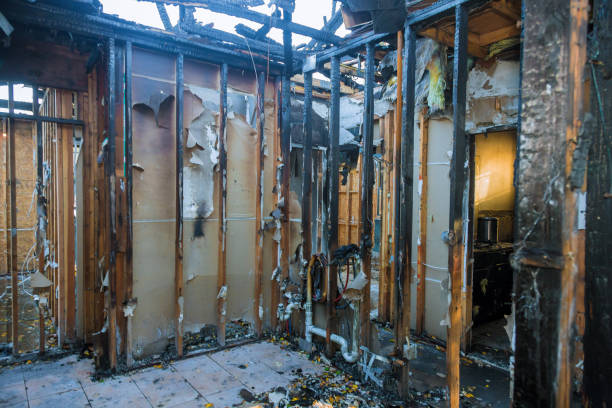 Professional Fire Damage Removal technician working in King, WI